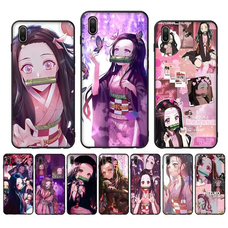 

Demon Slayer Kamado Nezuko Phone Case for Vivo Y91C Y11 17 19 17 67 81 Oppo A9 2020 Realme c3