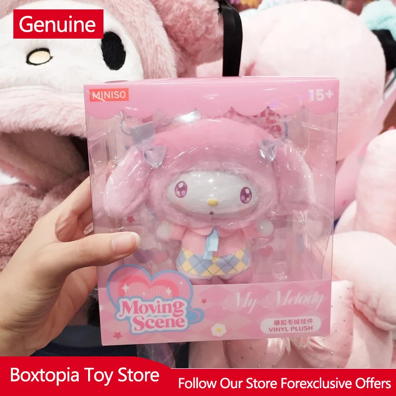 Фото Новая оригинальная серия Sanrio Kuromi & My Melody: подвеска с подвижной сценой и резиновым покрытием, аниме-фигурка, украшение для рабочего стола, милый подарок №1