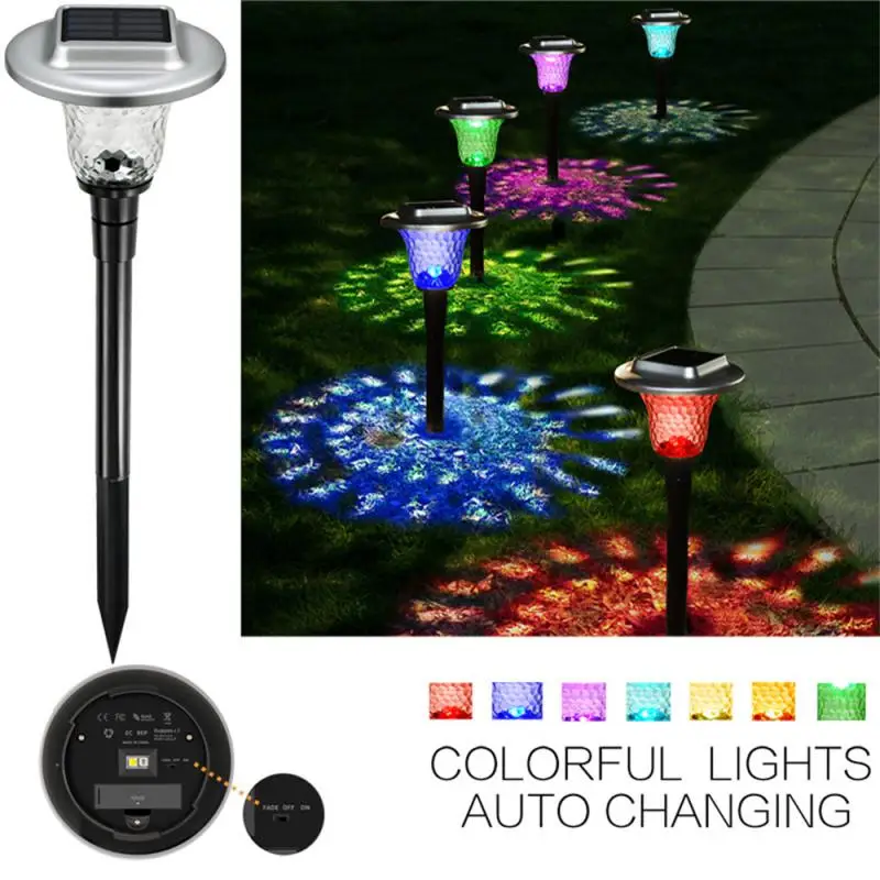 

Solar Garden Light Outdoor Waterproof LED Color Changing RGB Garden Decoration Lighting Garden Passageway Festival Decoration