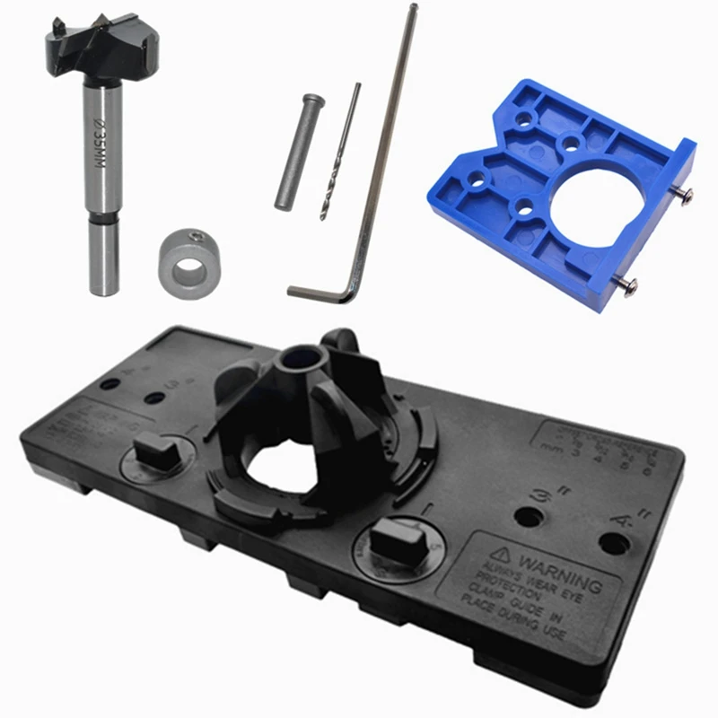 

35Mm Concealed Hinge Drilling Jigs Hinge Hole Saw Jig Drilling Guide Locator Hole Opener Door Cabinets Woodworking Tool