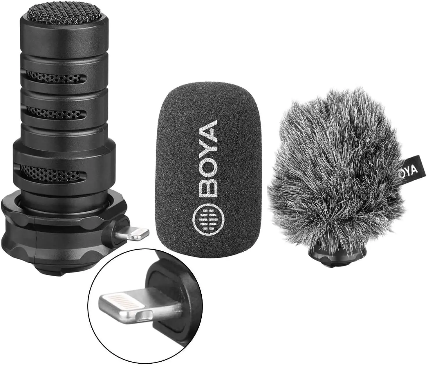

BOYA BY-DM200 Цифровой Стерео конденсаторный микрофон с разъемом Lightning для Apple iPhone 8 -14 plus iPad iPod Touch и т. Д.