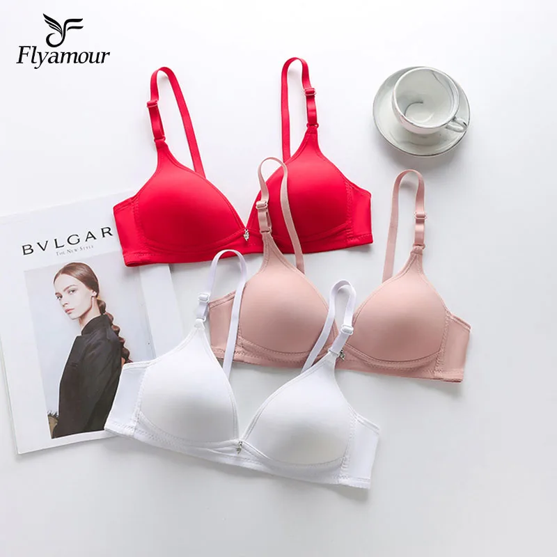 

Woman Seamless Active Bras Comfortable Wire Free Lingerie Solid Color One-piece Thin Mold Underwear for Samll Breast AB Cup