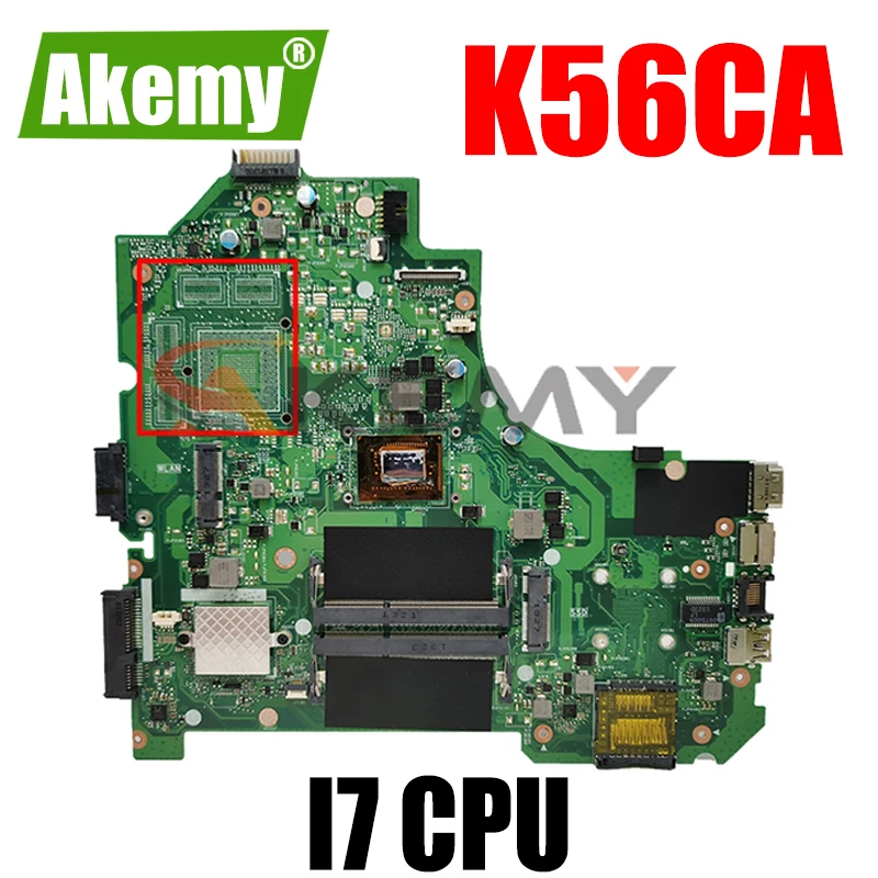 

Материнская плата для ноутбука ASUS K56CA K56CM S56C A56C S550CM K56CB S550CB I7 REV 2,0 протестированная на 100% рабочая оригинальная материнская плата