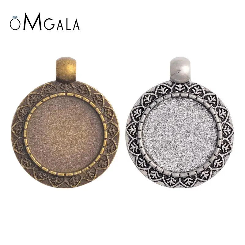 

10 шт. 18 мм внутренний размер античная бронза и Посеребренная Текстура Стиль кабошон базовая Камея оправа подвеска