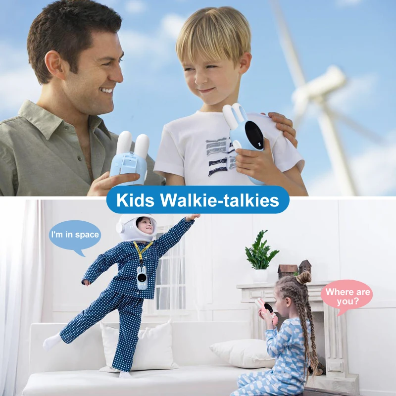 2pcs childrens walkie talkie kids mini toys handheld transceiver 3km range uhf radio lanyard interphone talkie walkie baby gift free global shipping
