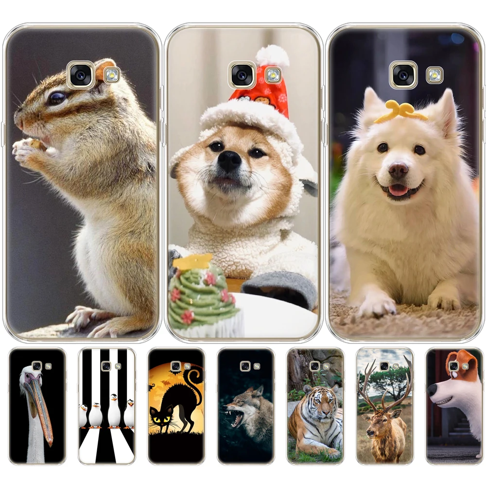 

Case for Samsung Galaxy A3 A5 A7 2015 2016 2017 A500 A510 A520 A300 A310 A320 A700 A710 A720 cases cover cat wolf tiger dog cute