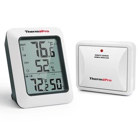 Беспроводная цифровая комнатная и уличная Метеостанция ThermoPro TP60C 60 м, термометр, гигрометр для дома