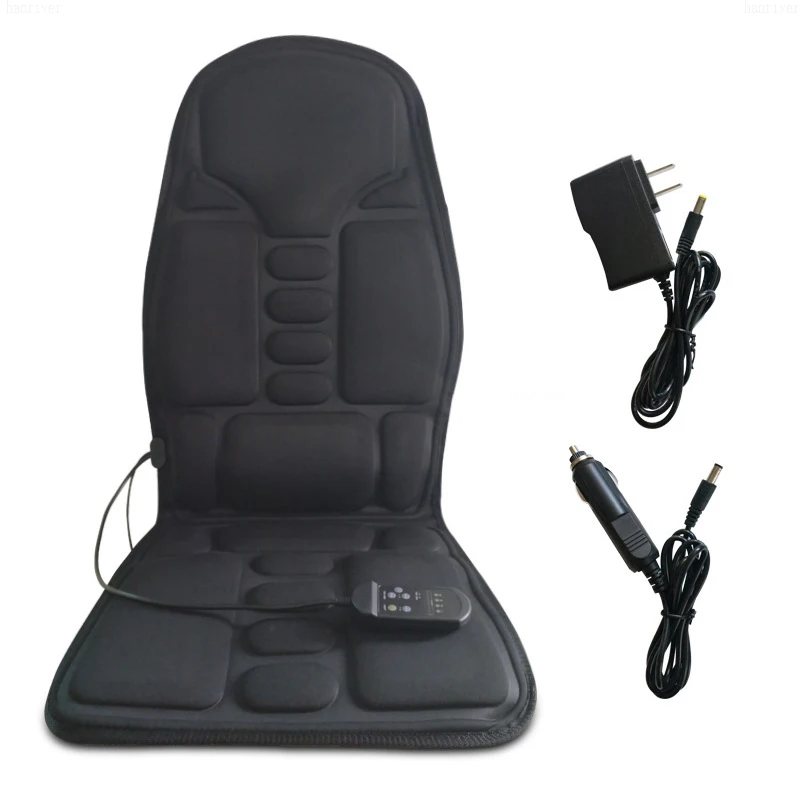 Prático Multifuncional Cadeira de Carro Massagem do Corpo Calor Esteira Assento Capa Almofada Pescoço Dor Apoio Lombar Volta Massageador