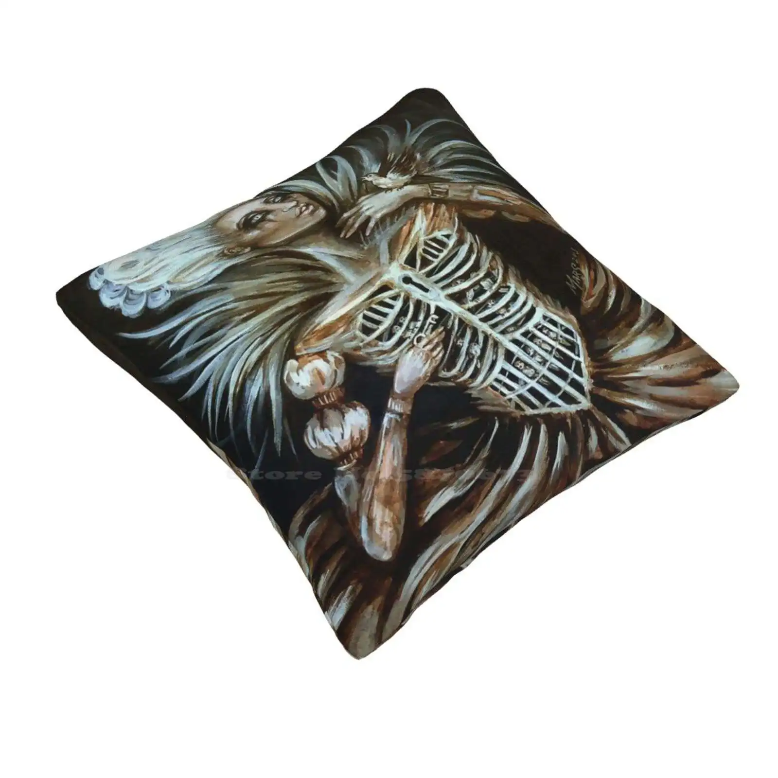 Я знаю почему клетчатая птица поет подушки искусственное украшение для дома в