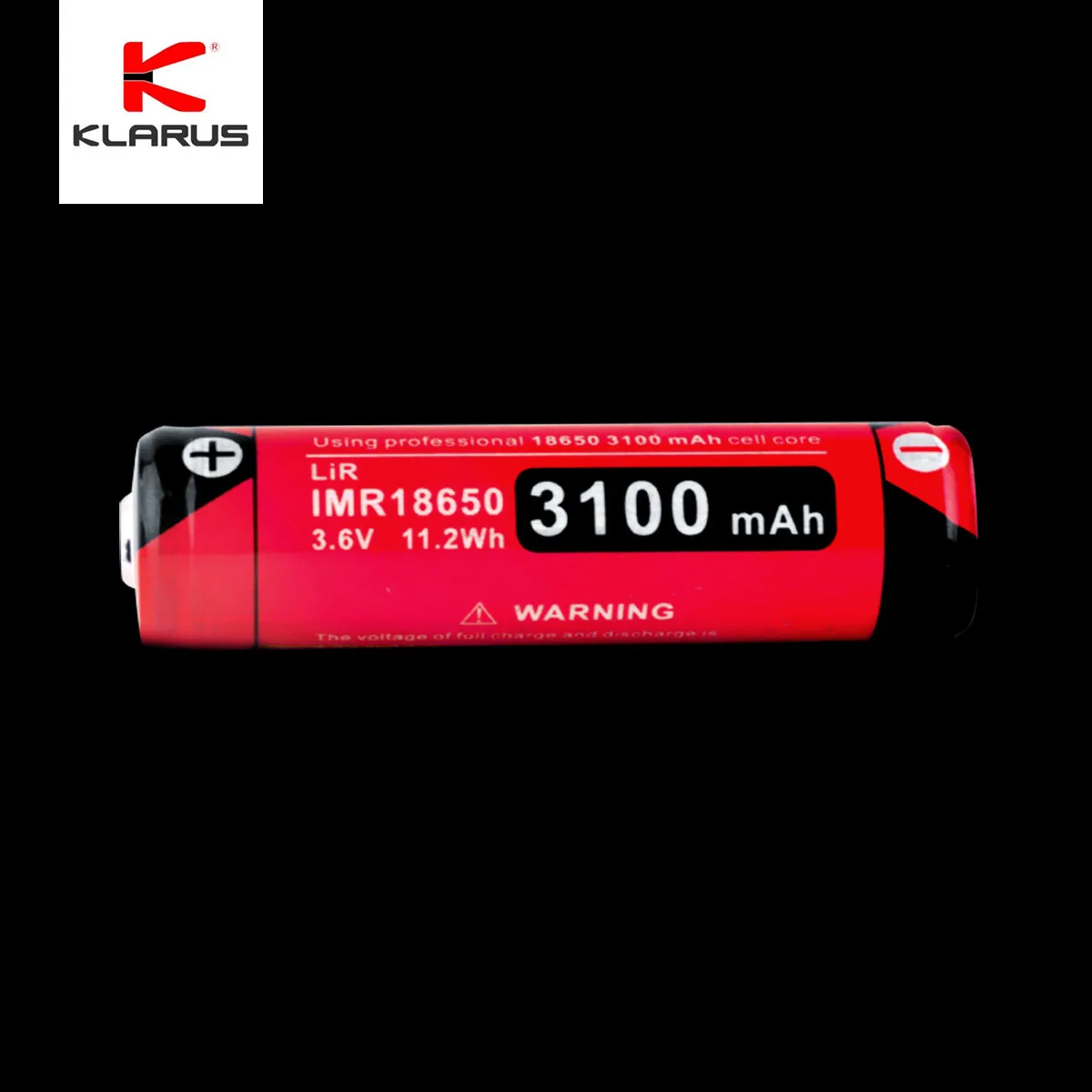 Klarus Original 3100mAh Flashlight 18650 Battery General High Quality IMR for Torch, Capable of High-Current Charge/Discharge