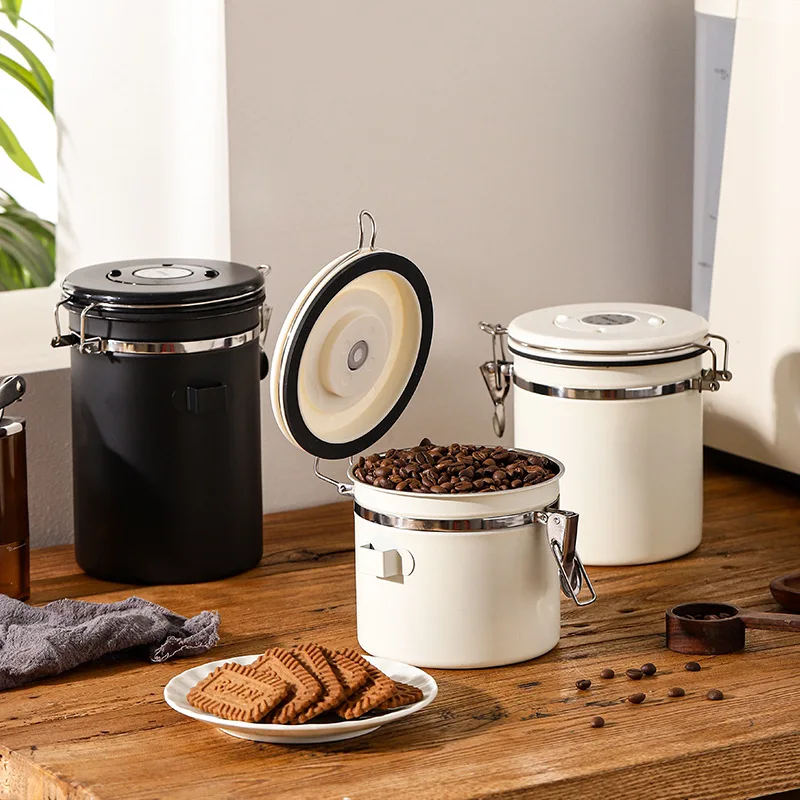 Контейнер для хранения кофе большой емкости с ложкой 304 герметичная банка из
