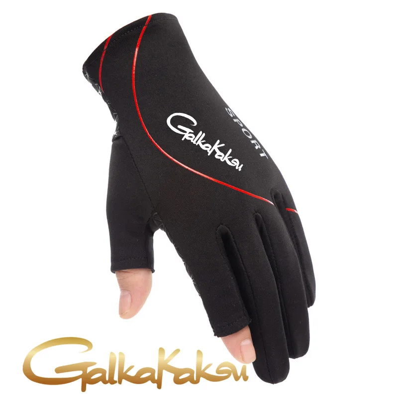 

Sports Stretch Gloves Men's Brand Outdoor Riding Driving Rider Fishing Anti-slip and Anti-friction Leaking Two-finger Gloves