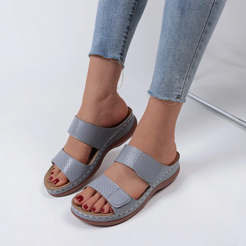 

Women Sandals Platform Slippers Walking Sandals Open Toe Shoes Summer Sandals Women Leisure Wedge Heels Thick Bottom Slippers