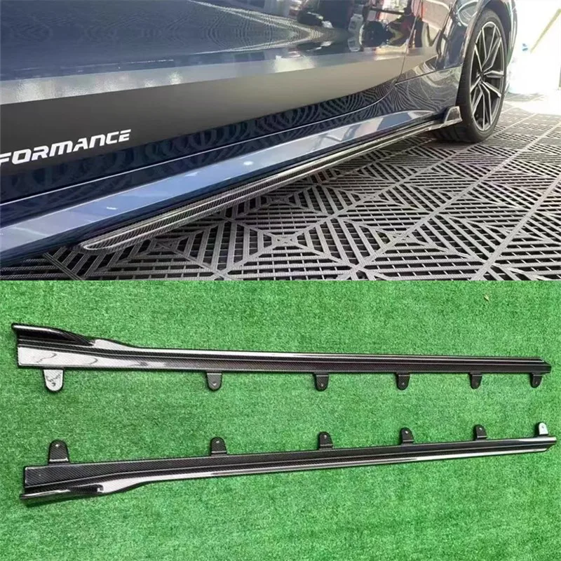 Фото Для BMW 4 серии G22 G23 G26 425i 430i 21+ Накладки на пороги из настоящего карбона, расширители, спойлеры, обвес №1