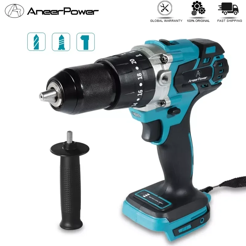 

Новинка для Makita 18 В литиевая батарея бесщеточный двигатель 2-13 мм патрон для подледной рыбалки дрель беспроводной шуруповерт инструменты мо...