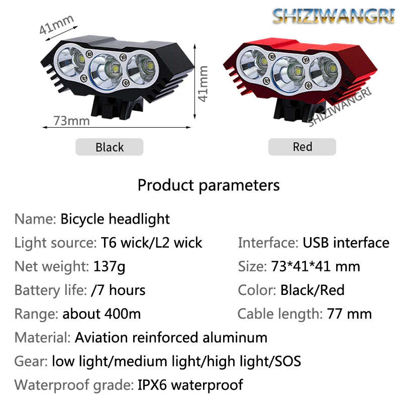 Водонепроницаемый светодиодный фонарь T6 с USB, Головной фонарь для велосипеда, s светильник ПА для велосипеда, наружная велосипедная лампа для камеры