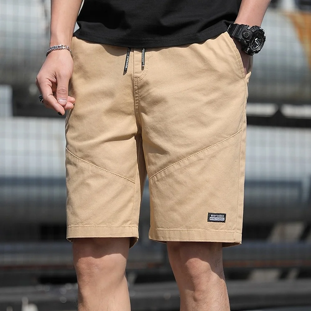 Мужские повседневные спортивные шорты белые однотонные рабочие до колен