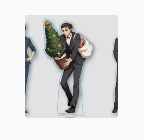 Аниме Атака Титанов Эрен Йегер Микаса Акерман Стенд Фигурка Акриловая Модель