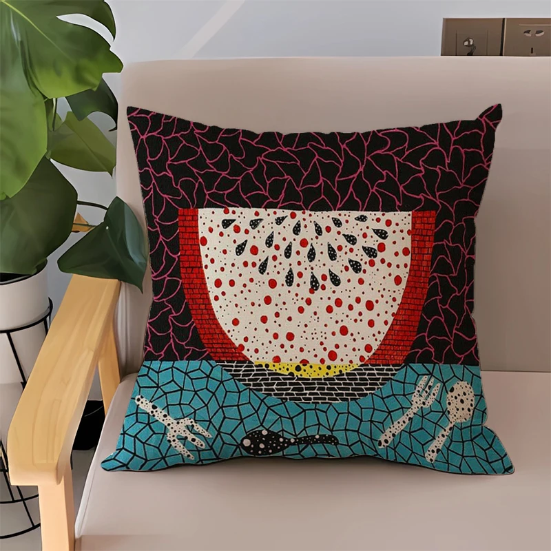 

Double-sided Printing Bed Pillowcases Yayoi Kusama Abstract Art Pumpkin 40x40 Cushions of Modern Sofa Pillow Covers Decorative