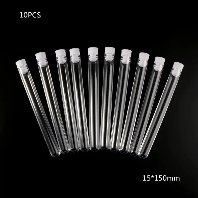 

10pcs/Pack Clear Centrifuge Tubes Set with Anti-leaking Cap for IDEAL for Student Teacher School Experiment 15x100mm