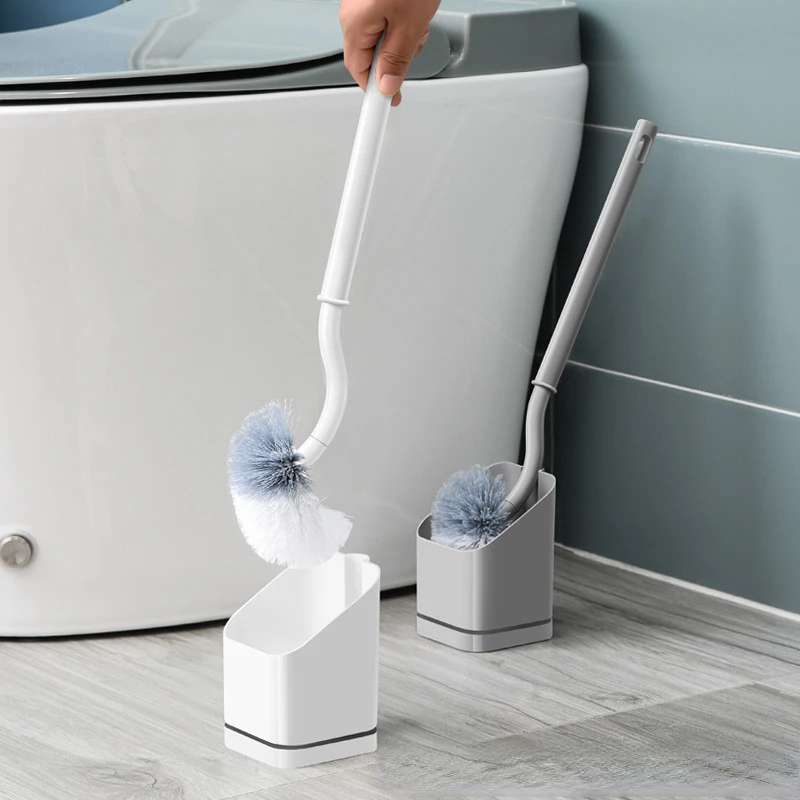 

Toilet Brush Multi-function No Dead Corner Household Soft Hair Long Handle Brush with Base Combination Cleaning Toilet Brush