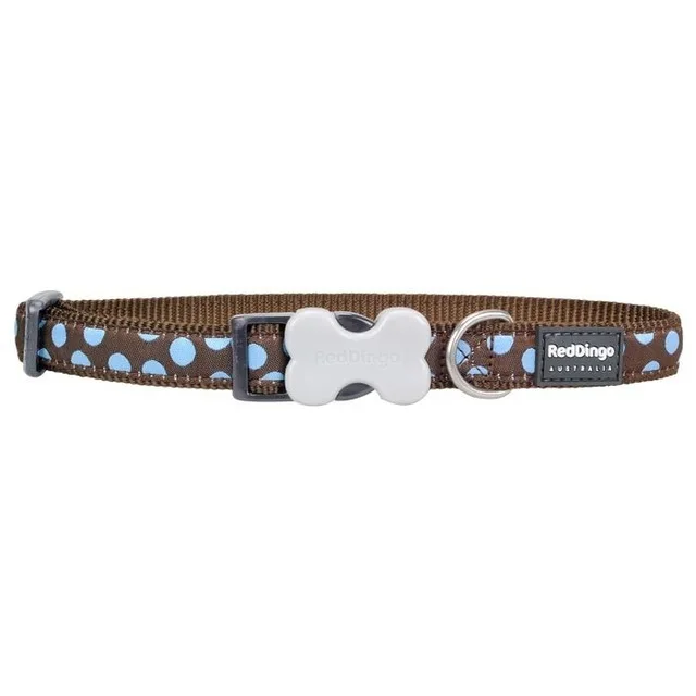 

Red Dingo Polka Dot Dog Neck Collar 15 mm Brown-Blue 407640313