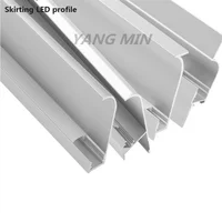 2m/pcs Architectural Gypsum Plaster Skirting Line Drywall Aluminium Profile For Led Strip Lighting Trim Cove Lighting