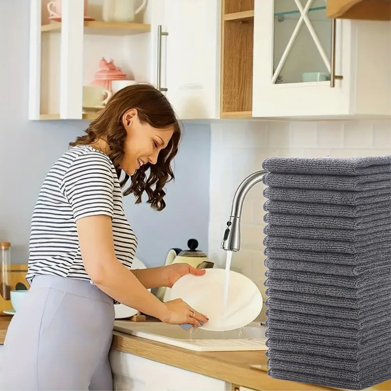 5/10/20 шт. кухонное полотенце набор тканей для чистки из ультратонкого волокна