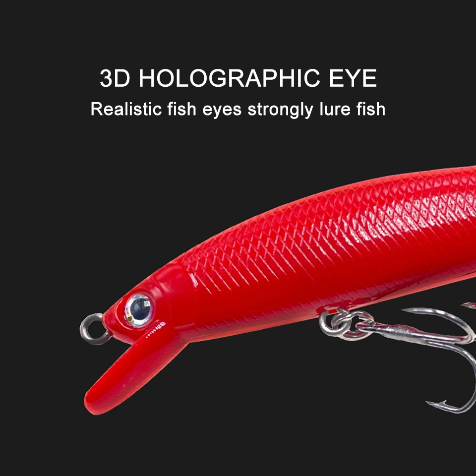 1Pcs Minnow Lures Floating Bionic Hard Bait 8.5Cm 7.2G 3D Eyes Wobblers Swimbait With Sharp Three Hook Bass Pike Fishing Tackle - купить по