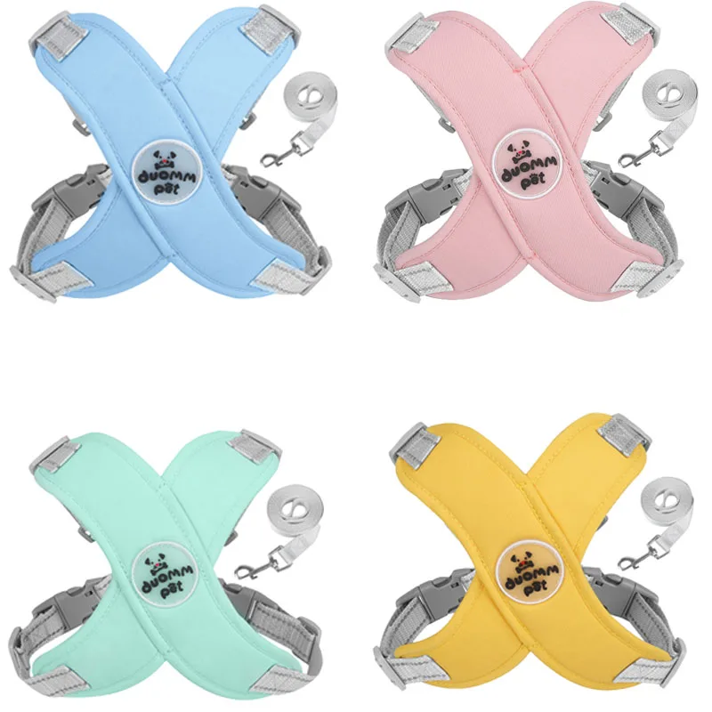 

Breathable Dog Harness Vest Pet Chest Strap Puppy Cat Harnesses Leash Set Dog Accessories Outdoor Walking Dogs Harnesses Chiwawa