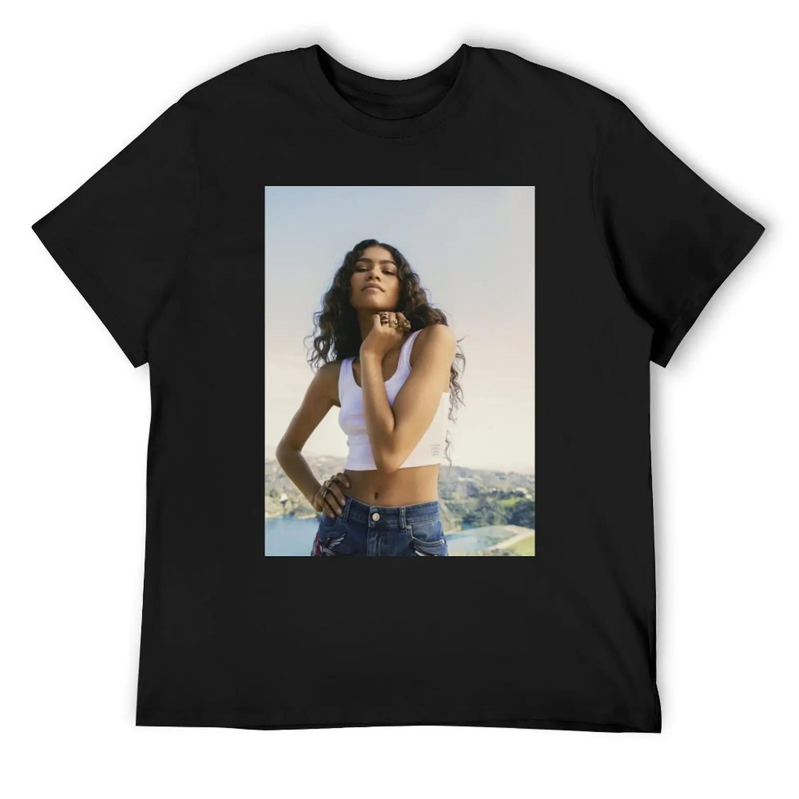 Футболка Zendaya быстросохнущая эстетичная одежда рубашки футболка с рисунком