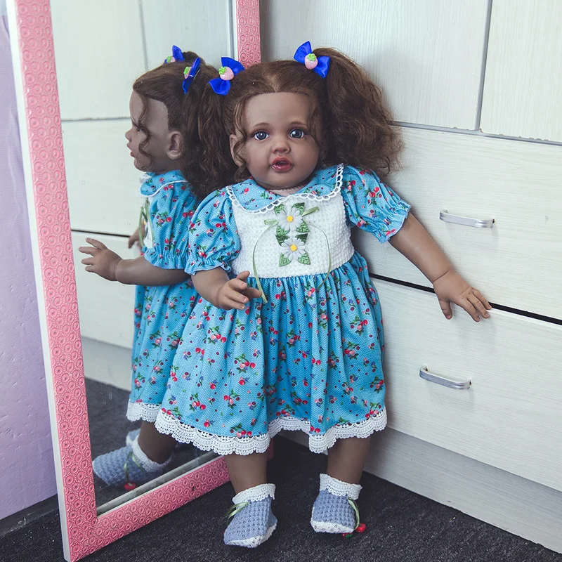 

Hoomai 24 "Кукла Бетти реборн из черной кожи, Мягкая Реалистичная кукла реборн, детские игрушки для девочек