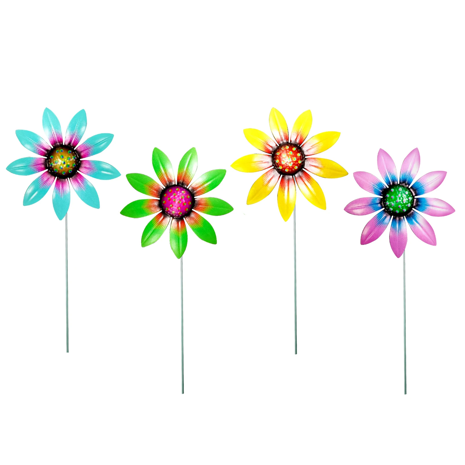 

Garden Suower Stake Suower Windmill Rotating Suower Wind Spinner With Stake Standing Lawn Flower Outdoor Garden Decor