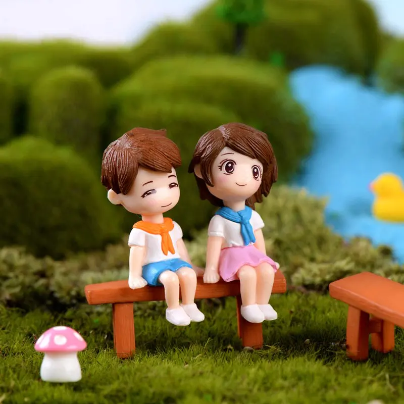 

3Pcs/set Mini Couples Figurines Dolls DIY Miniatures Resin Crafts Fairy Garden Dollhouse Terrarium Micro Landscape Home Decor