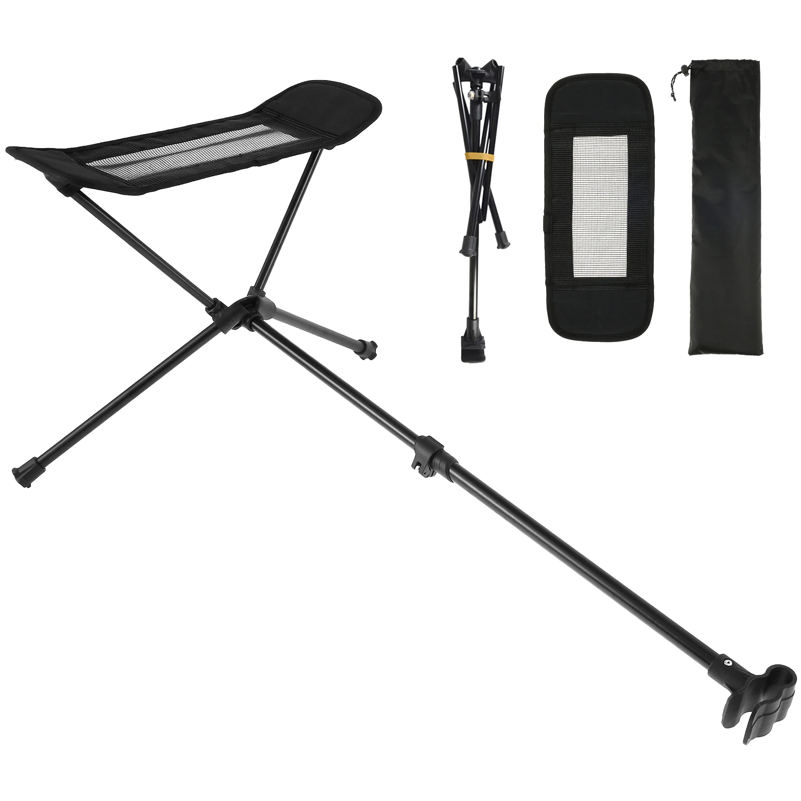 

Camping Chair Foot Rest Portable Folding Leg Camping Footrest Heavy Duty Attachable Camp Footrest Retractable Camping Footrest