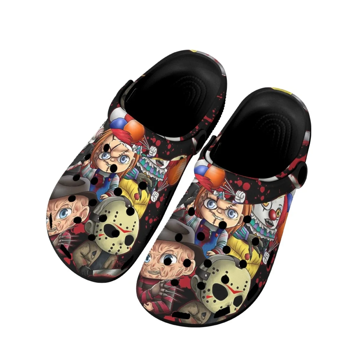 Summer Comfortable Slippers Female Horror Movie Character Friends Design Breathable Garden Shoes Beach Antislip Flat Sandals New