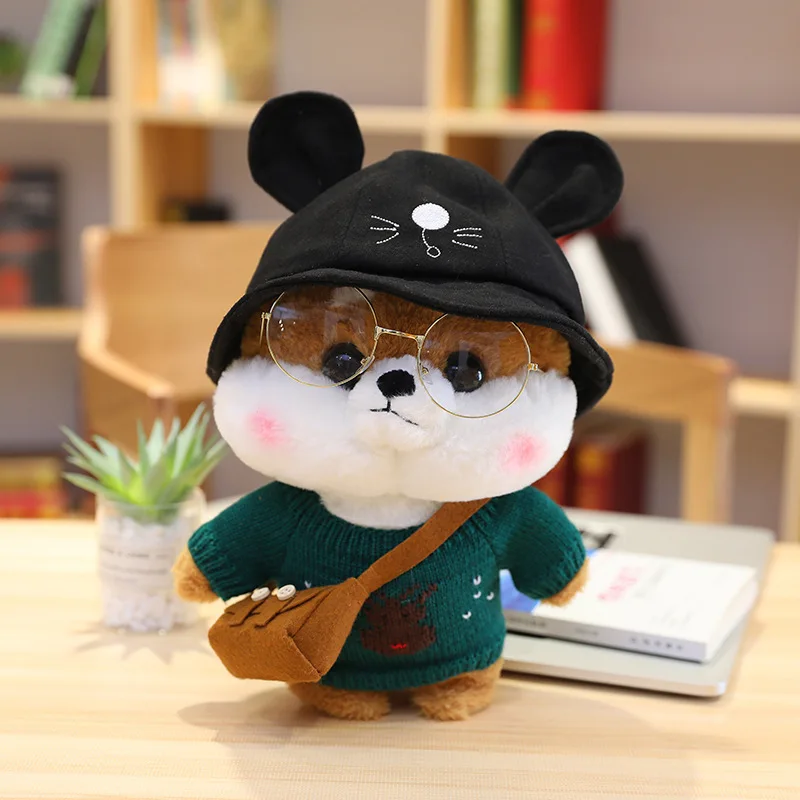 

30cm Birthday Gift Home Decor Animals Doll Dog Shiba Inu Dress Up Cartoon Stuffed Cosplay Plush Cute Soft Pillow for Kids Girls