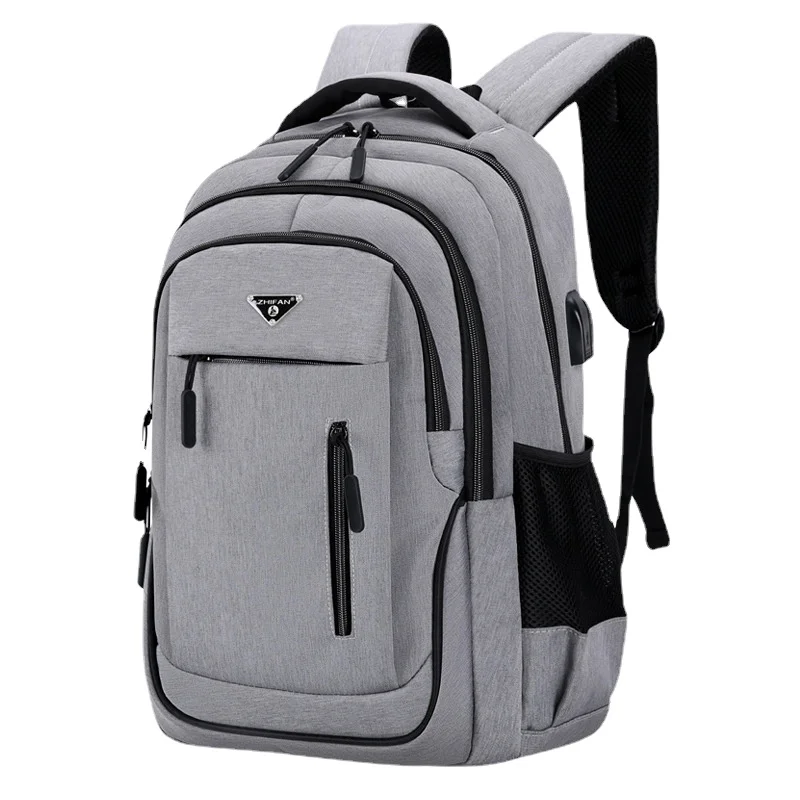 

Large Capacity Backpack Men Laptop Backpacks 15.6 Oxford Black Solid High School Bags Teen College Boy Gril Student Backpack
