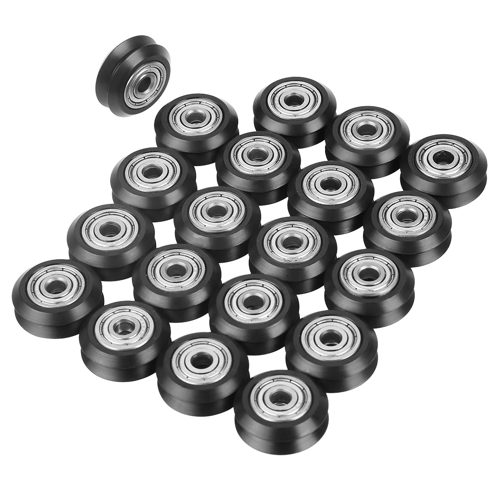 

20pcs V-shape Groove Wheel 5mm Bore 625 Bearing Pulley Accessories for CNC 3D Printer