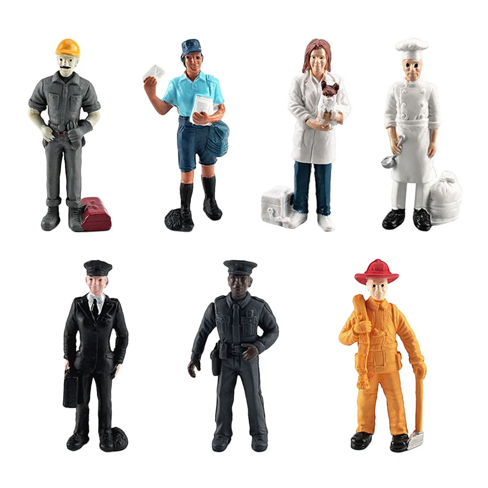 

People Model Figure Human Action Mini Doctor Hero Everyday Pilot Stuate Police Figurines Tiny Figures Sculpture Standing