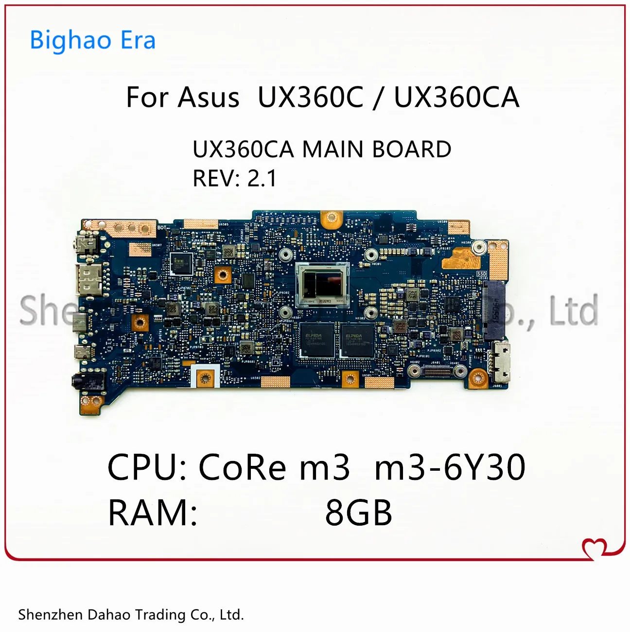 

Материнская плата UX360CA REV: 2,1 для ноутбуков Asus UX360C UX360CA с процессором M3-6Y3 0 8GB-RAM 100% полностью протестирована