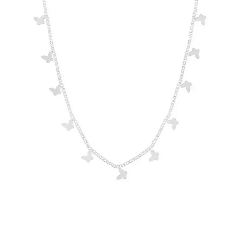 Воротник cana mariposa Color Dorado y plateado Punk corto para mujer colgante joyería gótica regalo niña 3)