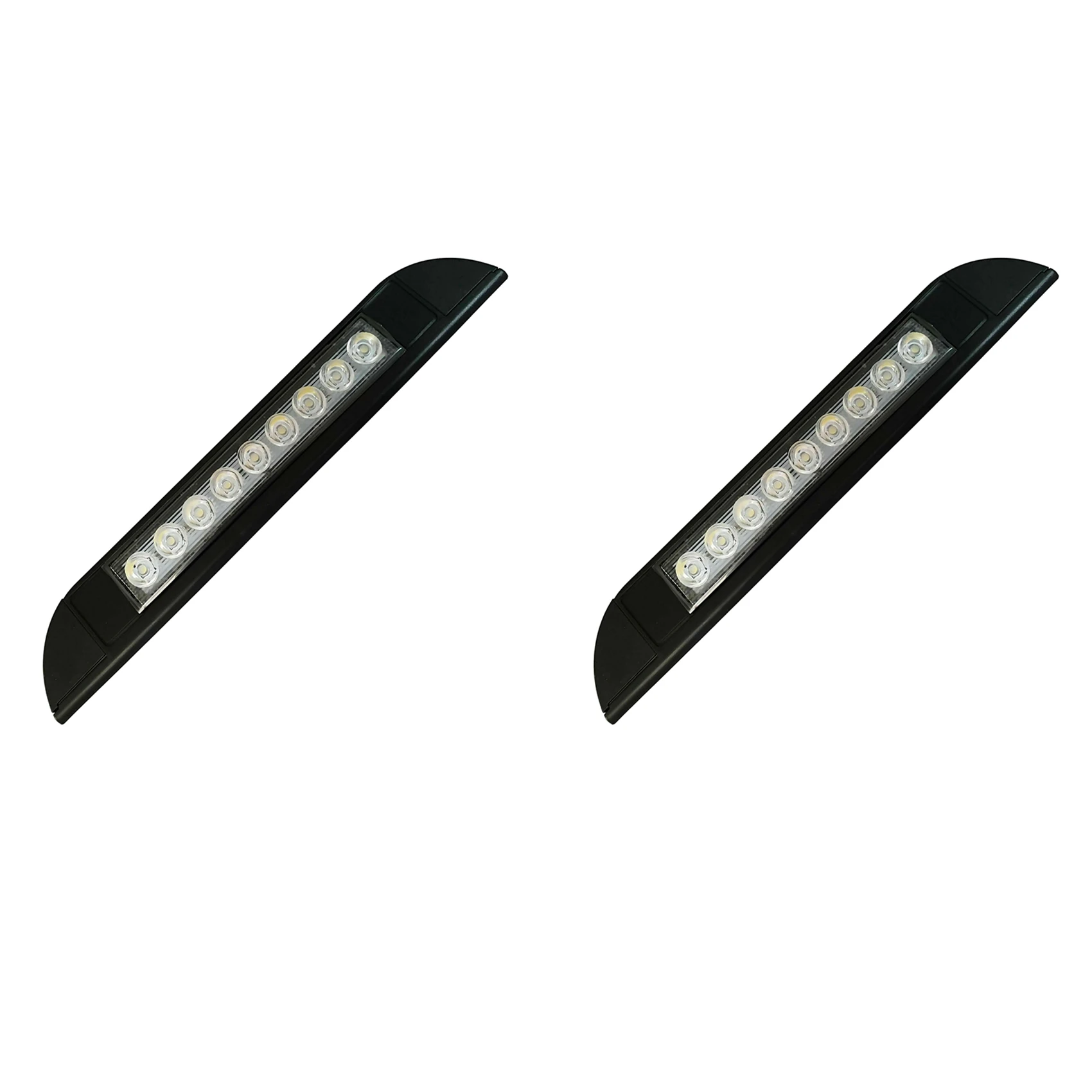 

2X 9 LED Awning Light 12V 24V Waterproof 256mm Exterior Caravan Motorhome Strip Lamp Black