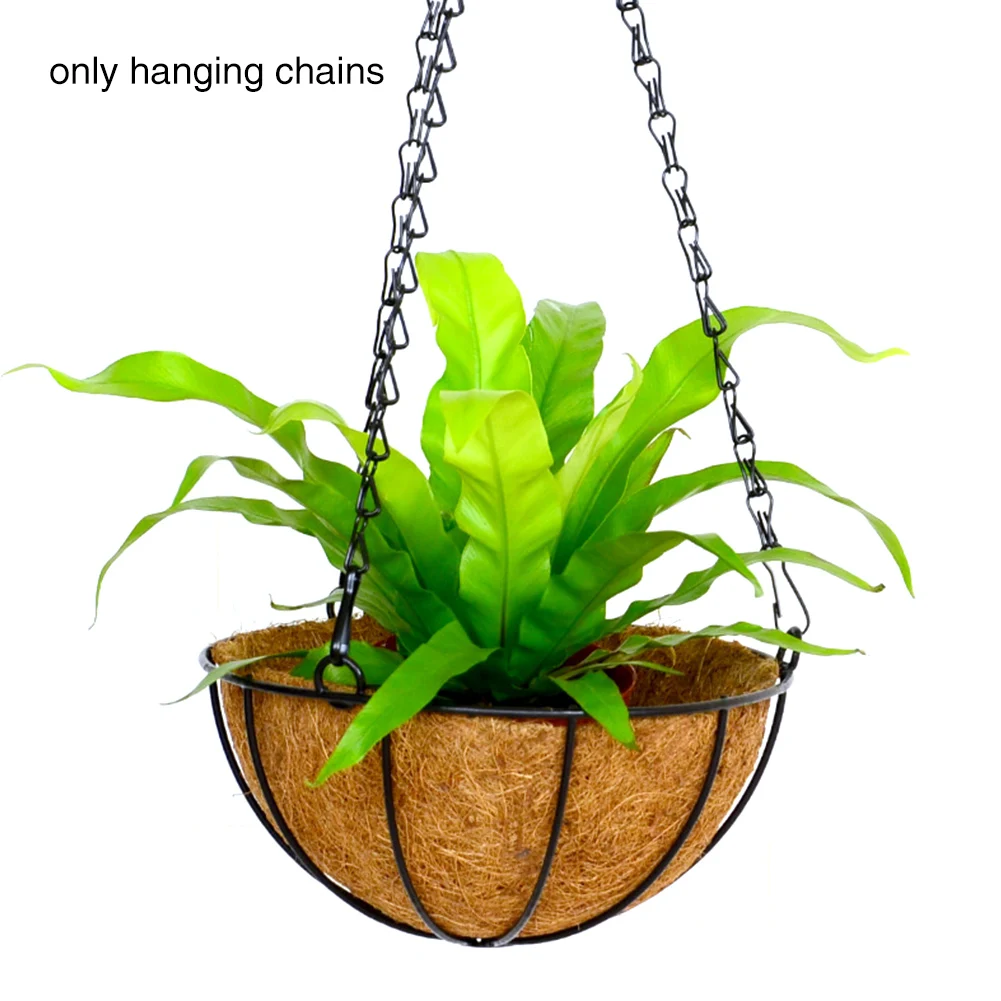 

8pcs Adjustable Hanging Chain Bird Feeder Flower Pot Replacement Planter Chalkboards Iron Garden Basket Wear Resistant Outdoor