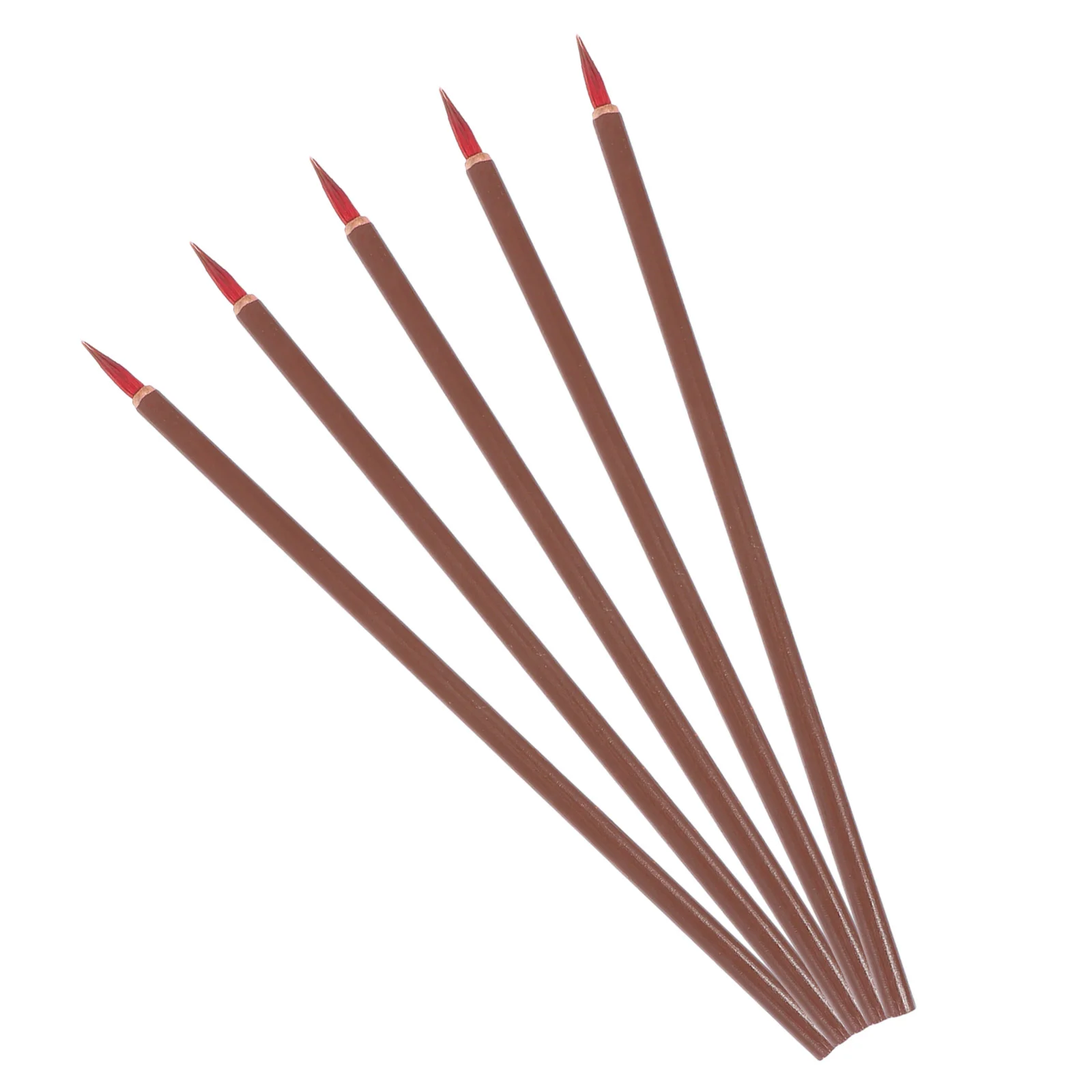 

5 Pcs Little Red Hair Writing Brush Student Japanese Stationery Wood Chinese Calligraphy Pens