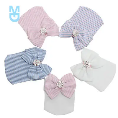 

New Cute born Baby Infant Girl Toddler Comfy Bowknot Hospital Cap Beanie Hat