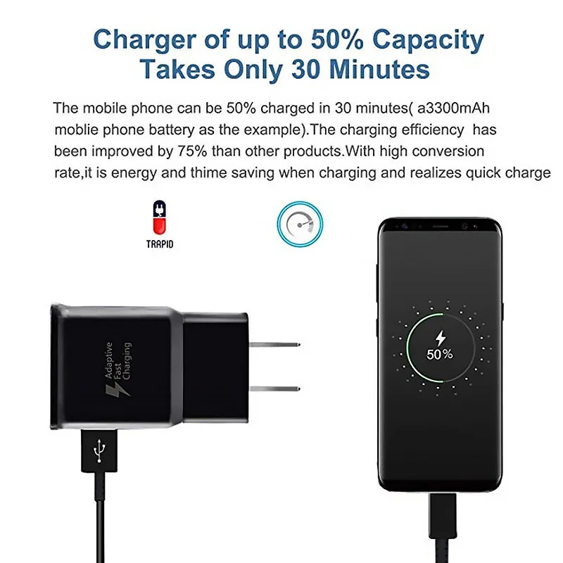Быстрое зарядное устройство для Samsung Galaxy USB-адаптер питания 9 в а кабель Type-C