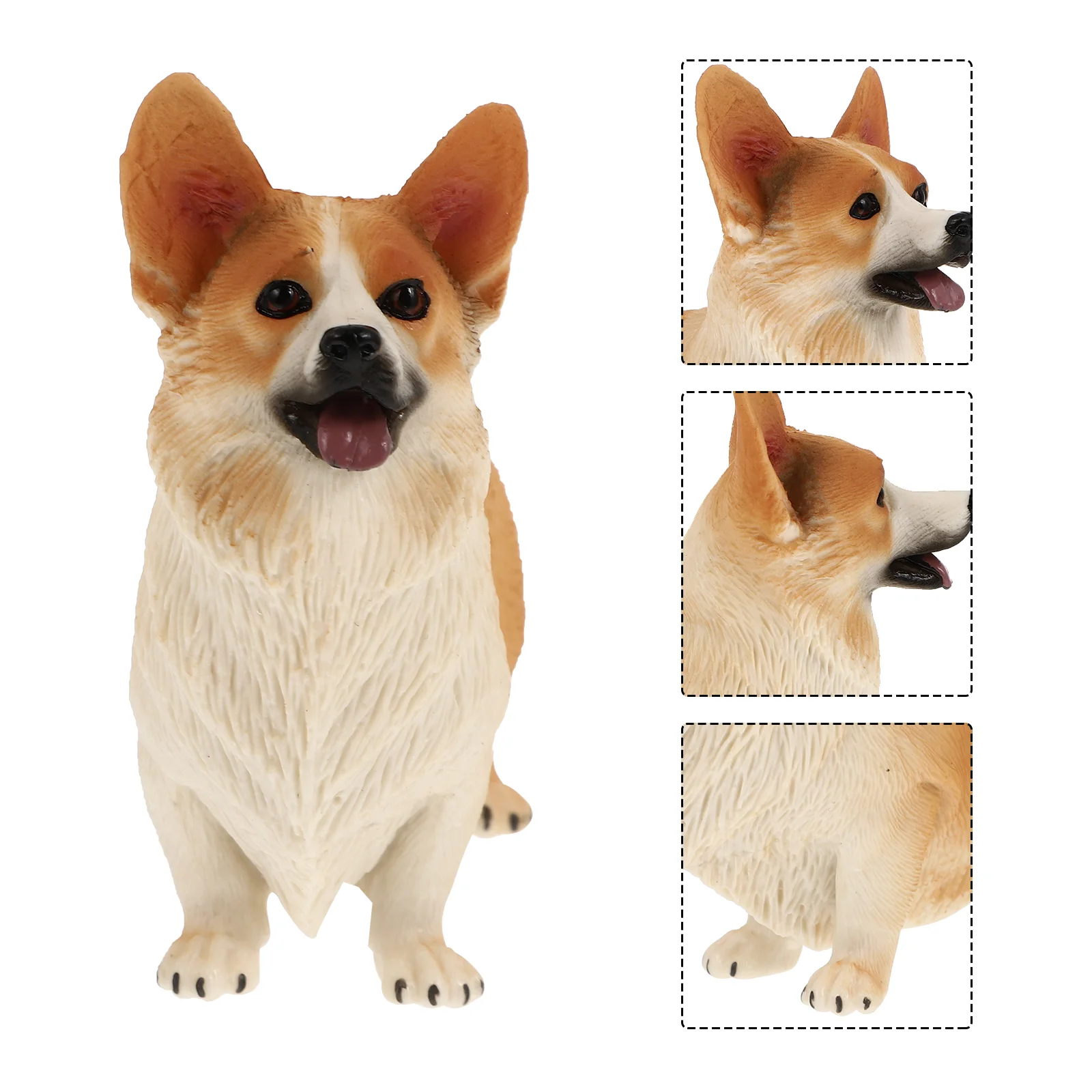 

Figurine Standing Welsh Outside Kids Toys Farm Animals Action Figures Toys Mininature Puppy Model Cake Topper for Garden