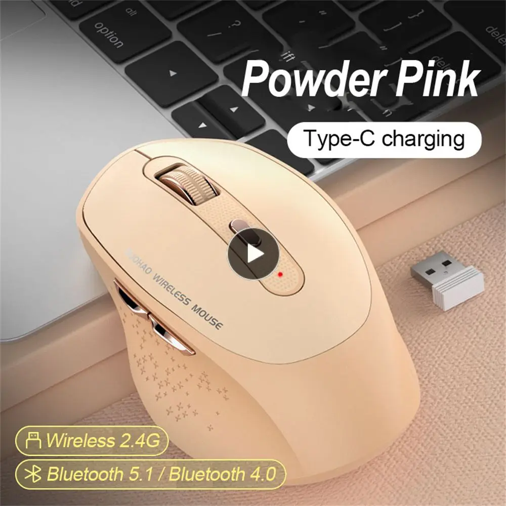 

Gaming Charging Mouse Removable Lithium Battery 3.0/5.0 Wireless Mouse Noise Reduced Mute Button 2.4g