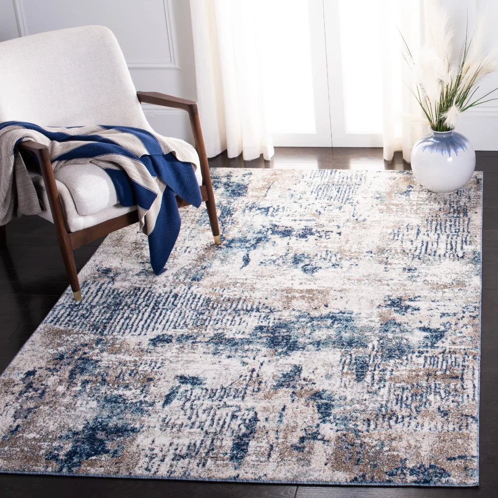 

OIMG Aston Collection ASN712F Grey / Navy Rug